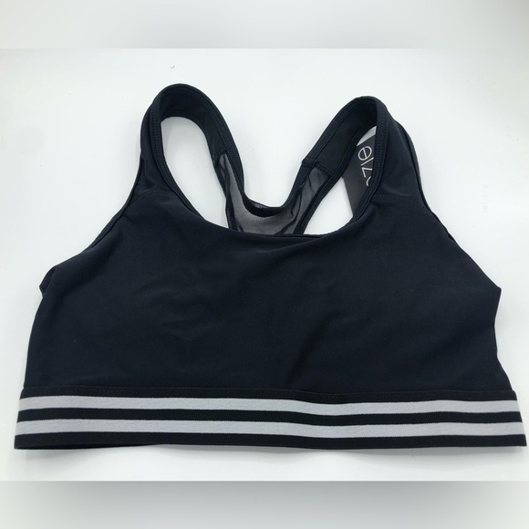 Onzie Other - Onzie Black Striped Elastic Band Sports Bra